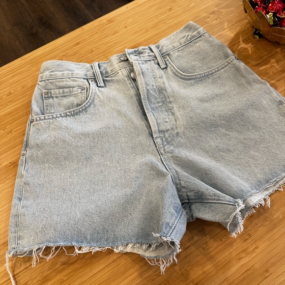 GRLFRND Light blue denim cutoff shorts - Picture 2 of 4